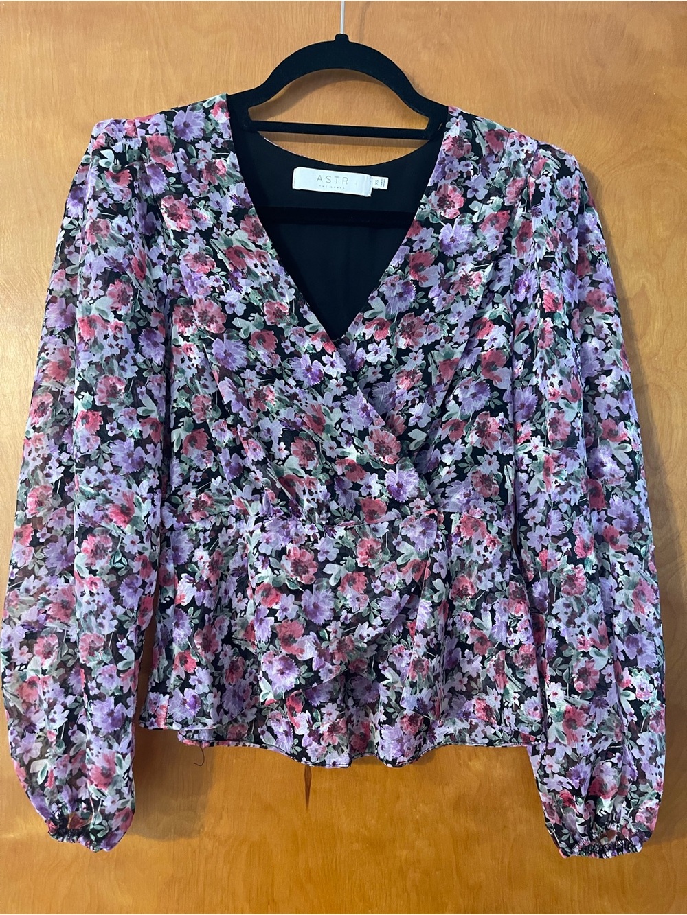 ASTR Floral Wrap Top